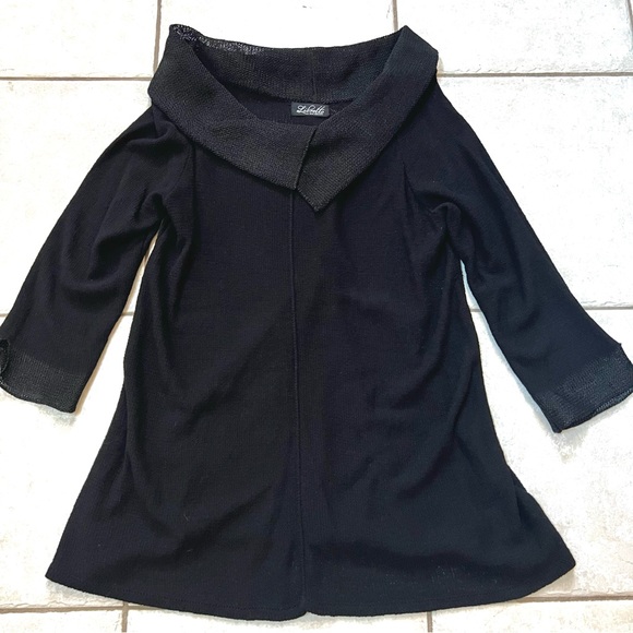 NWOT Libretto NYC Hand Loomed Black Knit Sweater - Picture 5 of 12